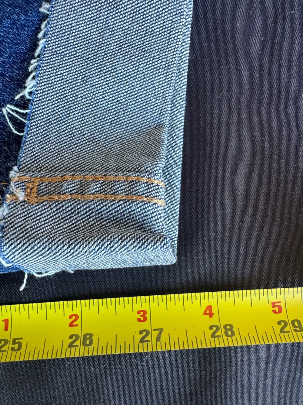 Isabel Maternity Size 2 90s Straight Leg Jeans Dark Wash Side Panel NWT - Picture 8 of 10
